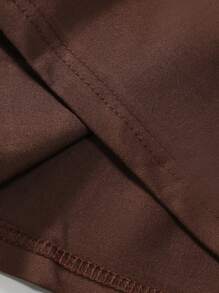 Manfinity Homme Men's Slogan Printed Round Neck Short Sleeve Casual T-Shirt - Coffee Brown - View 4