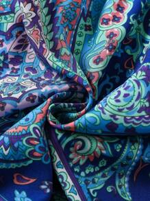 SHEIN 年轻女孩复古花卉印花镂空吊带连衣裙