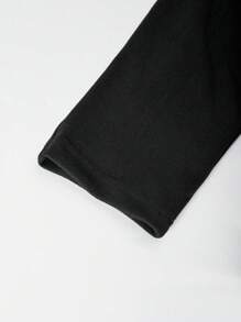 SHEIN Explorewe 2pcs/Set Tween Girl Solid Color Splice Front Button Long Sleeve Simple Blouse And Jumpsuit Set - Red - View 3