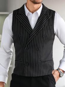 Manfinity Bizformal Gilet casual senza maniche a righe da uomo Manfinity Bizformal, ideale per un regalo al fidanzato