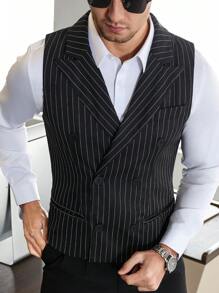 Manfinity Bizformal Gilet casual senza maniche a righe da uomo Manfinity Bizformal, ideale per un regalo al fidanzato