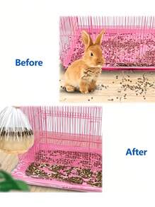 10pcs Disposable Transparent Plastic Liners For Small Pet Cages, Including Bunny Cages, Hamster Habitats And Potty Litter Boxes - Clear - View 2