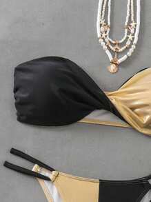 Swim EVENT Women Spring Break Casual Vacation Sexy Summer Beach Party Special Material Halter Bikini 2 Pieces Swimwear Set