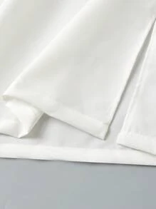 2pcs Set, Vintage Style Robe Top And Pants, Vacation Outfit For Teen Boys - White - View 5