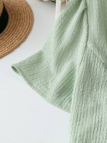 DreamSkyne Vestido mini casual/de trabajo de manga corta con cuello en V y cintura ceñida en color verde menta para mujer de talla grande, apropiado para citas, reuniones, traslados a la oficina, uso diario, Día de San Patricio y talla grande
