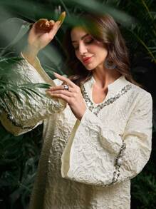 Al Najma 亮片丝带流苏提花连衣裙