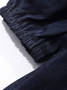 FRIFUL Women Loose Long Denim Dress With Puff Sleeves Ruffle Hem, Spring & Summer,Back To School Clothes - Medium Wash - View 6