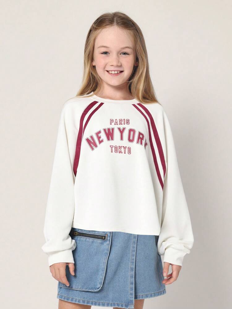 Urban Cities Graphic Striped Sweatshirt