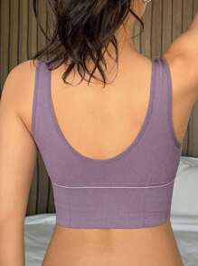 DAZY Elegant Seamless Solid Color Sports Bra For Women