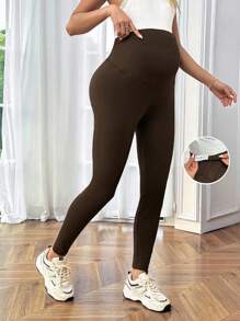 SHEIN Maternity Simple Casual Everyday Leggings