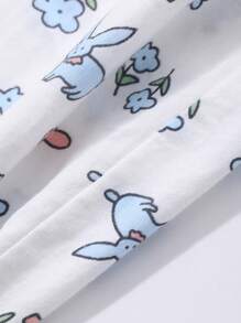 DAZY Tween Girl All Over Print Casual Pants, Spring/Summer Floral Vacation - White - View 9