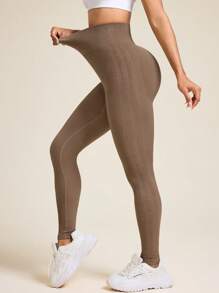 SHEIN Sport Studio Naadloze, zeer rekbare sport-/yoga-/fitnesslegging