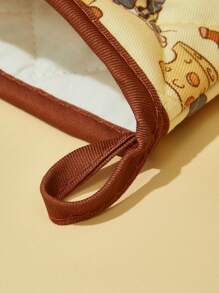 TOM & JERRY X SHEIN Accesorios de cocina resistentes al calor con estampado de Maldivas y Trilu, a elegir entre guantes o agarradores, aptos para el horno, con aislamiento de almohadilla gruesa