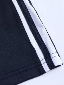 SHEIN 1 Pc Casual Patchwork Khaki & Navy Dress For Teen Girl, Fashion Styles - Khaki - View 4