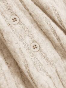 DAZY Fitted Ribbed Jersey Knit Nightgown Pajama - Apricot - View 6