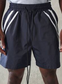 SUMWON 运动表现训练短裤，带侧边带细节，腰部抽绳，速干面料，非常适合健身房锻炼、跑步、篮球运动锻炼