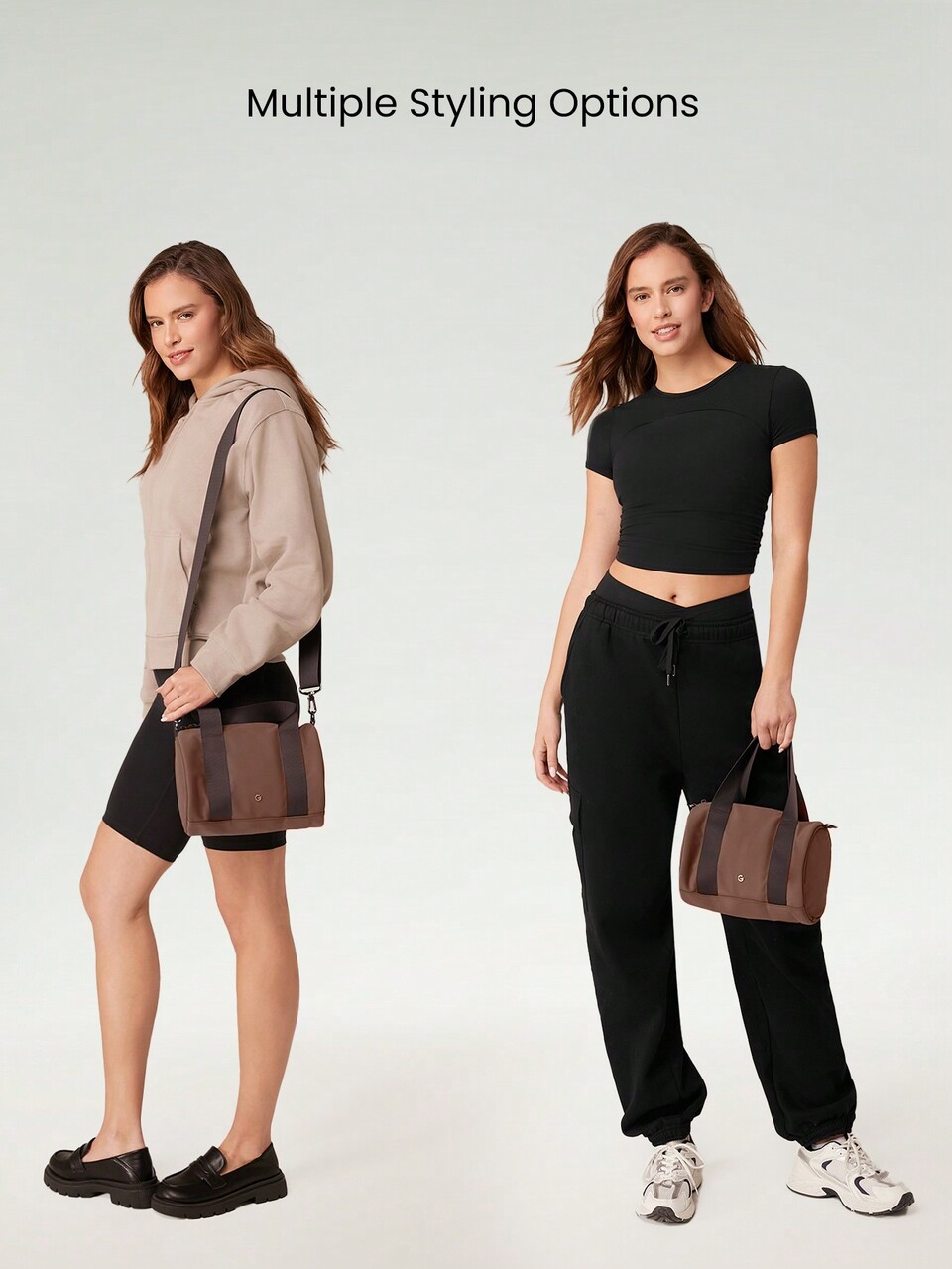 5L Basic Zippered Pockets Barrel Bag With Removable Shoulder Strap Daily Casual