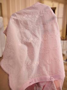 PalaceNights Kontrast-Farbband Schleife Stickerei Top & Lange Hose Damen Schlafanzug Set Urlaubssaison, Herbst Winter Kleidung