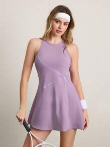 CourtClass Women's Outdoor Sports Casual Dress, Minimalist & Fashionable For Daily Wear - Mauve Purple - View 1