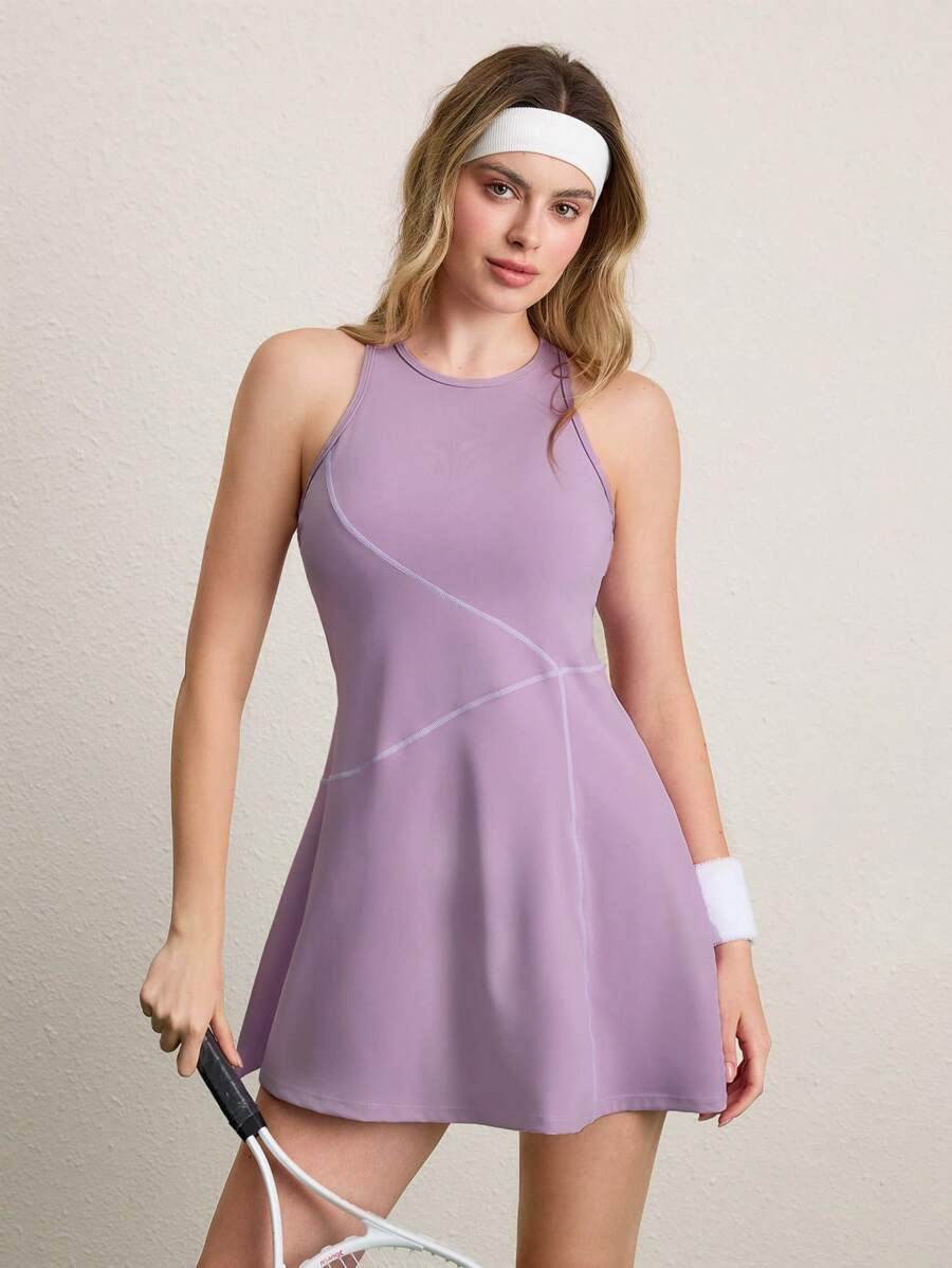 CourtClass Women's Outdoor Sports Casual Dress, Minimalist & Fashionable For Daily Wear - Mauve Purple - View 1