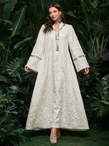 Al Najma 亮片丝带流苏提花连衣裙