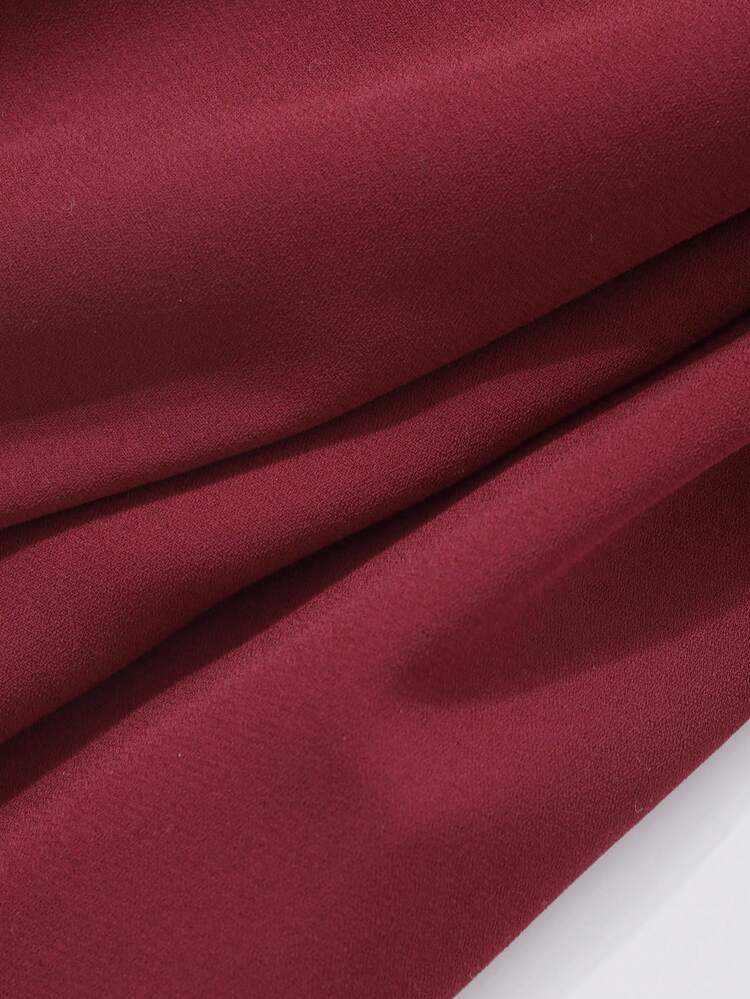 Solid Color Asymmetric Shoulder Midi Dress For Women Prom Dress Elegant,Formal Women Dresses,Fall Dress Long Sleeve Dress Red Women Dresses