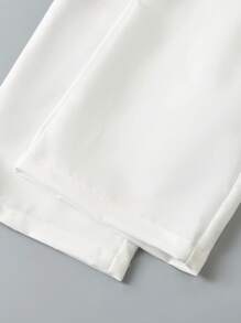 2pcs Set, Vintage Style Robe Top And Pants, Vacation Outfit For Teen Boys - White - View 4