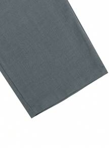 Claim Dot 简约纯色休闲裤，时尚日常穿搭 - 深灰色 - 查看 8