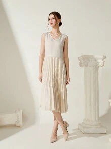 CUCCOO CHICEST Giày cao gót đế xuồng mũi nhọn màu mơ đan chéo, khóa dán, mũi nhọn, đế dày, dùng khi đi làm, hẹn hò, tiệc tùng, ngày lễ, đám cưới, ngày lễ tình nhân, kỳ nghỉ xuân, lễ Phục sinh, tiệc vũ hội - Màu be - Xem 4