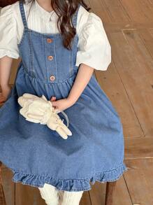 Dazy Kids Young Girls Denim Dress,Girls Summer Outfits - Blue - View 7