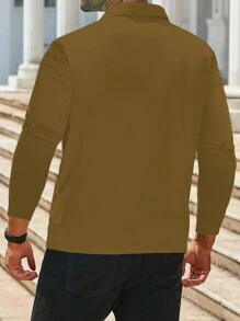 Manfinity Homme 3 件套男士大码前扣长袖休闲 POLO 衫套装 - 彩色 - 查看 7