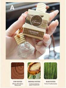 1pc 8ml Peach Flavor Lemon Flavor Sandalwood Flavor Coconut Flavor Car Aroma Pendant Air Freshener To Remove Odor Lasting Fragrance Freshener