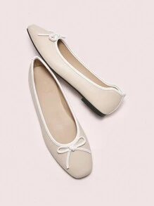 CUCCOO DOLLMOD Women's Simple Bow Decor Casual Round Toe Comfortable Flat Shoes Spring Shoes Spring Break Easter - Multicolor - View 7