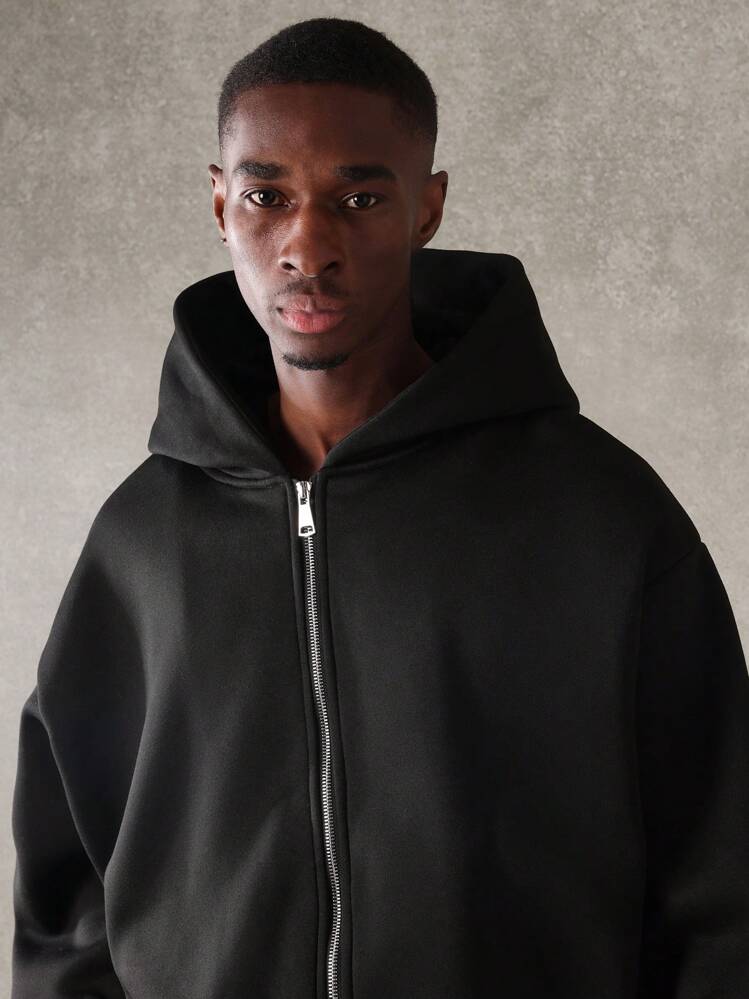 ZIP UP HOODIE サンウォン SUMWON Oversized French Terry Full-Zip Hoodie With Pocket | SHEIN USA