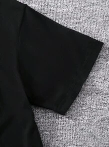 6pcs/Set Tween Boys Casual American Style Letter Embossed Multi-Color Multi-Piece Short Sleeve T-Shirt & Shorts 2 Pieces Set - Multicolor - View 3