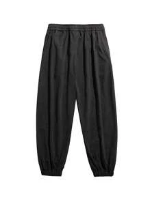 Women's Drawstring Waist Casual, Daily Fitness, Outdoor Sweatpants, Jogging Pants - Dark Grey - View 2