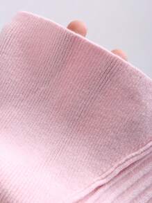 Sweetra 女士新款可爱俏皮粉色露肩短款针织 A 字裙，修身且适合外出 - 粉色 - 查看 6