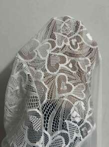 Crystal Vow 2pcs/Set Women's Sexy Lace Contrast Mesh Lingerie Dress + T-Pants (Sexy, Chaste, Sheer, Dress, T-Pants, Wireless) Bridallingerie - White - View 7