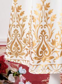 2pcs/Set Tween Girl Furry Patchwork Simple Long Sleeve Outerwear And Dress - Black - View 7