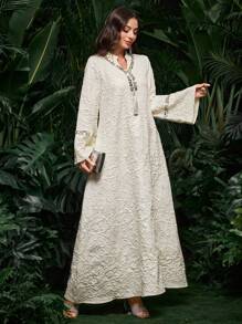 Al Najma 亮片丝带流苏提花连衣裙