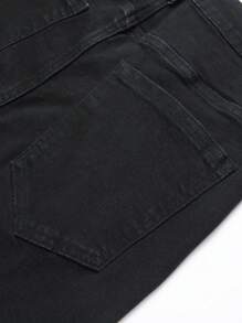 Manfinity LEGND Heren jeans met knoopsluiting en versleten casual spijkerbroek, dagelijkse kleding