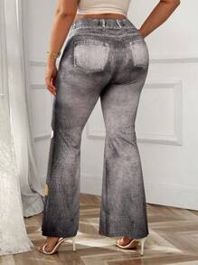 Flirla 女士休闲花纹长裤，适合情人节