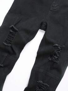 Manfinity LEGND Heren jeans met knoopsluiting en versleten casual spijkerbroek, dagelijkse kleding