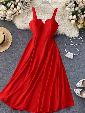 DreamSkyne Plus Size Women Elegant Party Sling Light Dress For New Year Women Outfit