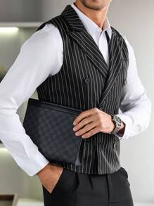 Manfinity Bizformal Gilet casual senza maniche a righe da uomo Manfinity Bizformal, ideale per un regalo al fidanzato