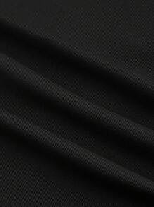 ROMWE J-Fashion Áo ba lỗ cổ chữ thập thêu khoét rỗng thời trang dành cho nữ - màu đen - Xem 4