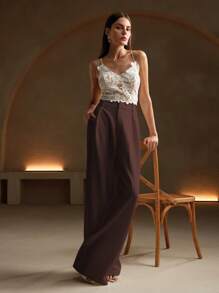 Anewsta Miraldo 优雅现代时尚直筒高腰裤，度假/新年西装裤