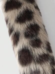 ROMWE Grunge Punk 1 pièce Porte-clés/Charm de sac style vintage délicat haut de gamme Y2K marron à imprimé fausse fourrure de guépard. Convient pour le port quotidien des femmes, cadeau pour les fêtes