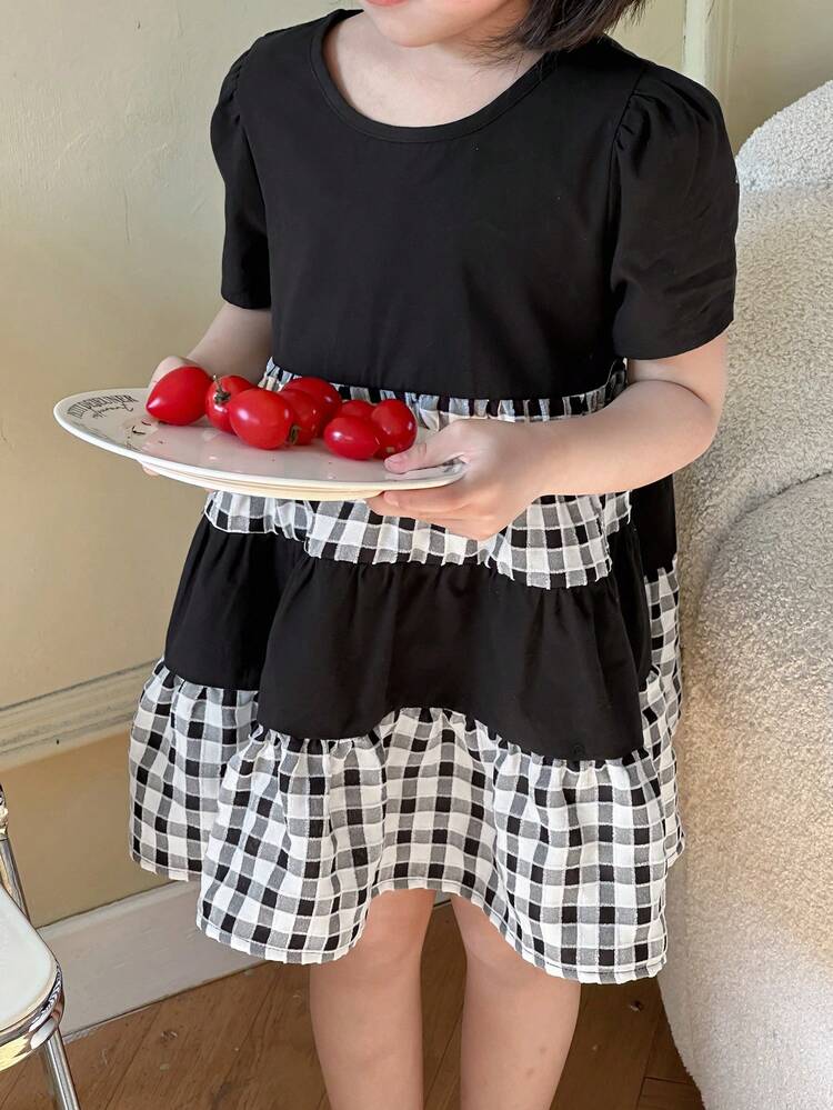 Young Girl Simple Fashion Casual Daily Wear Dress For Girls