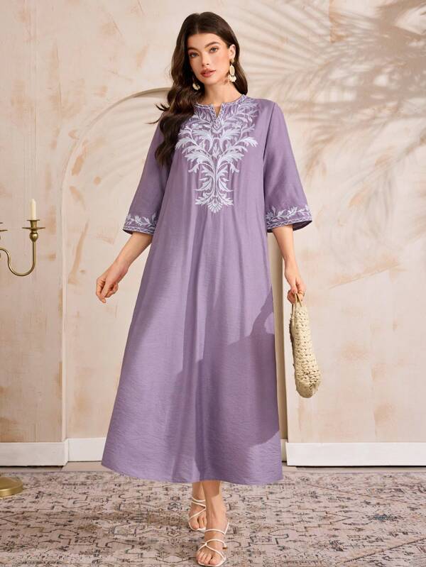 Al Najma Women's Long Casual Dress, Simple & Fashionable For Everyday Wear